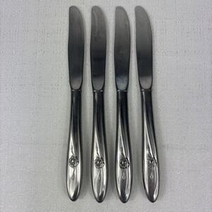 Sears Roebuck Provincial Rose Butter Knife 8‎ 1/2" Set Of 4